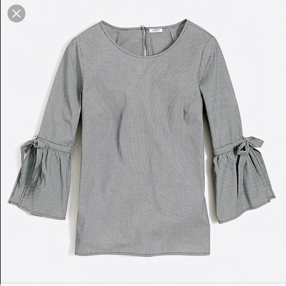 Jcrew grey bell sleeve top